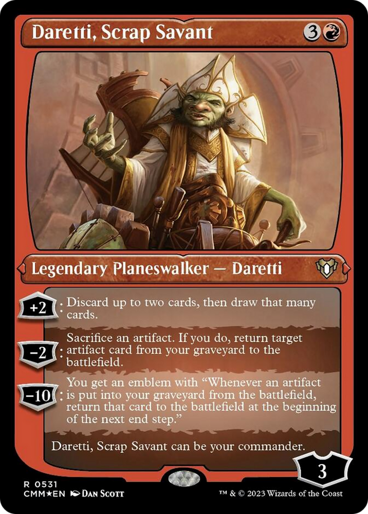Daretti, Scrap Savant (Foil Etched) [Commander Masters] Magic: The Gathering