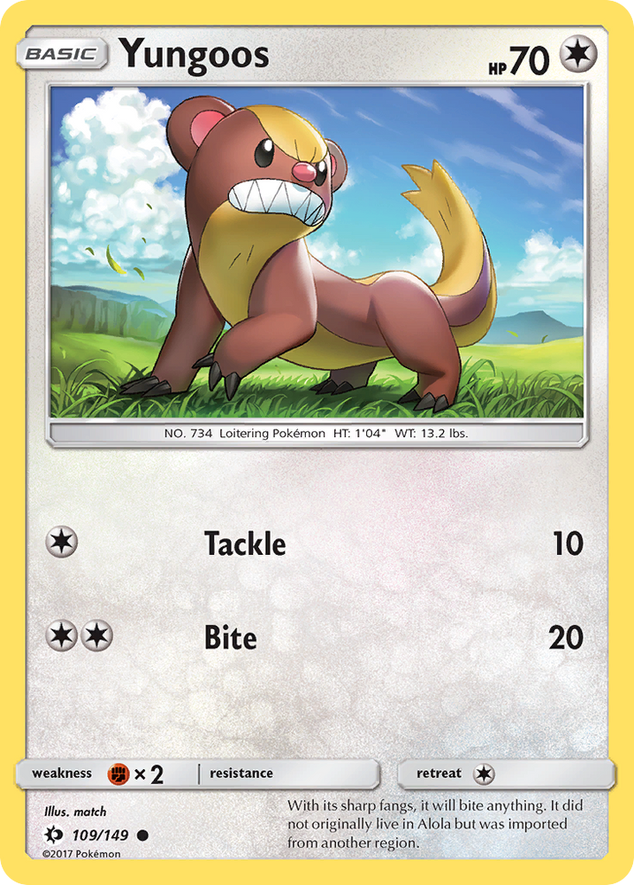 Yungoos (109/149) [Sun & Moon: Base Set] Pokémon