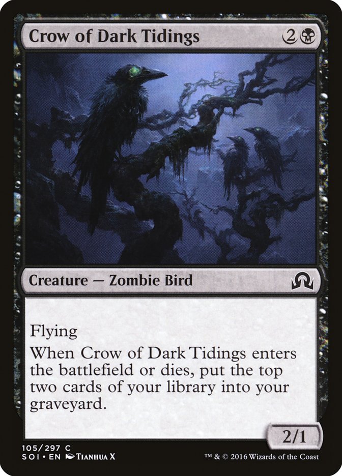 Crow of Dark Tidings [Shadows over Innistrad] Magic: The Gathering