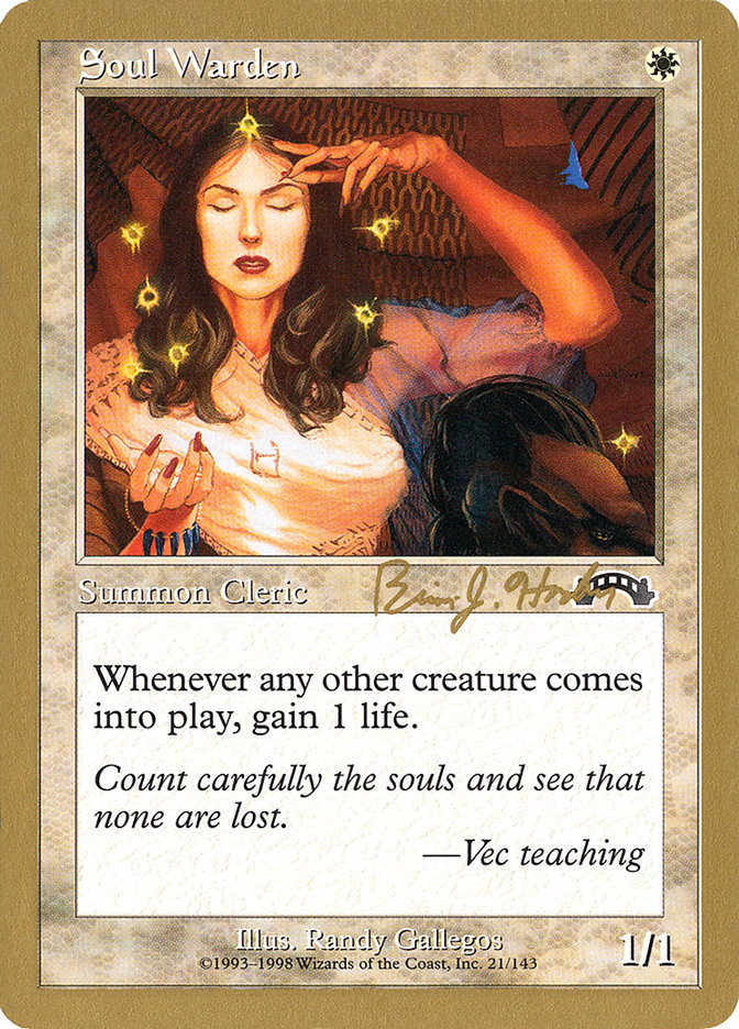 Soul Warden (Brian Hacker) [World Championship Decks 1998] Magic: The Gathering