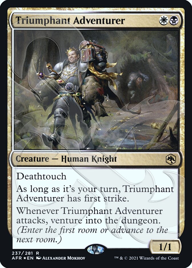 Triumphant Adventurer (Ampersand Promo) [Dungeons & Dragons: Adventures in the Forgotten Realms Promos] Magic: The Gathering