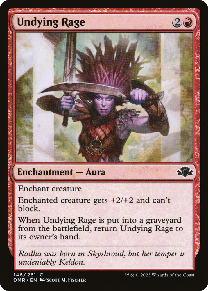 Undying Rage [Dominaria Remastered] Magic: The Gathering