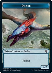 Drake // Goblin Warrior Double-Sided Token [Commander 2020 Tokens] Magic: The Gathering