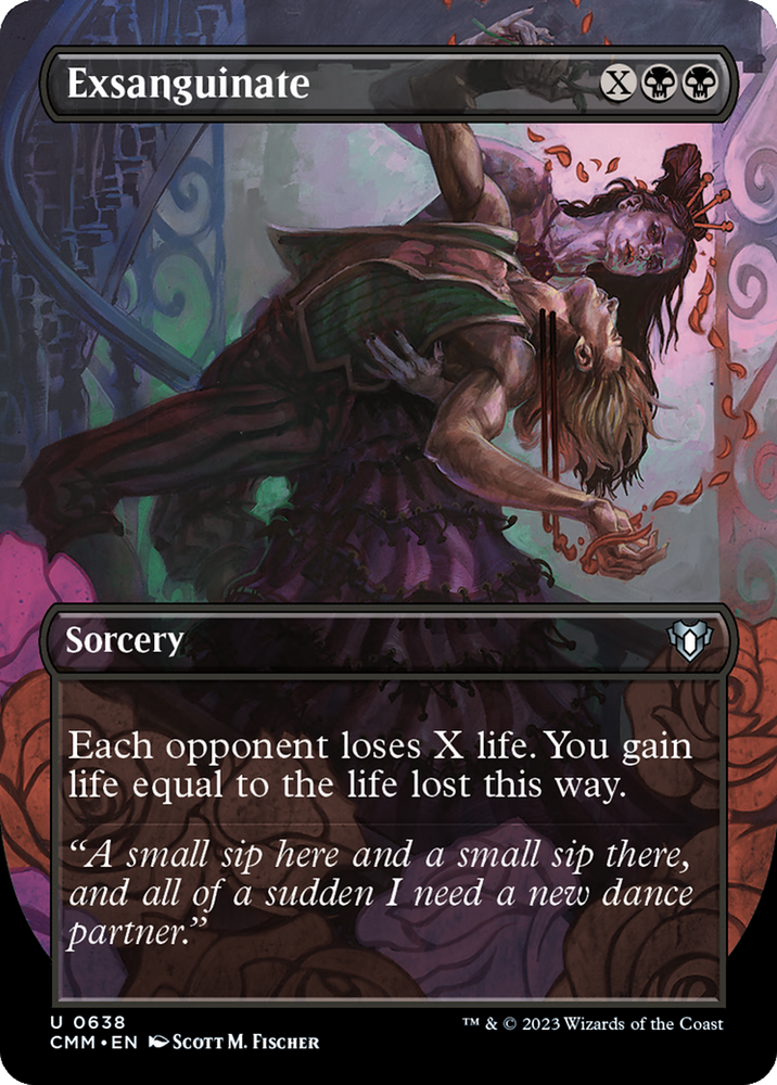 Exsanguinate (Borderless Alternate Art) [Commander Masters] Magic: The Gathering