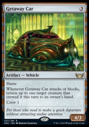 Getaway Car (Promo Pack) [Streets of New Capenna Promos] Magic: The Gathering