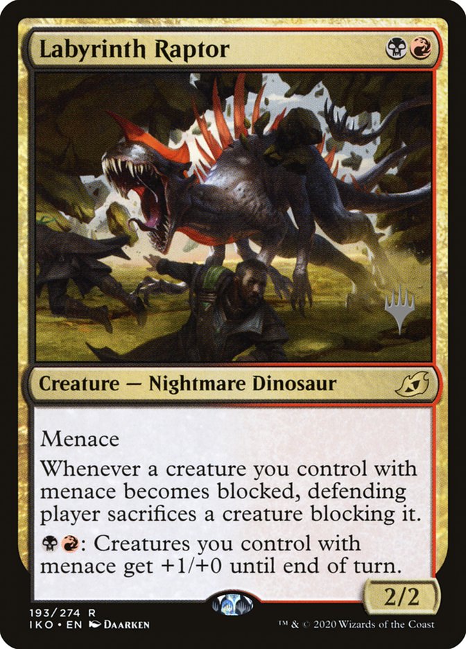 Labyrinth Raptor (Promo Pack) [Ikoria: Lair of Behemoths Promos] Magic: The Gathering