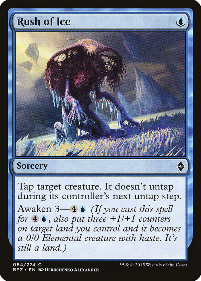 Rush of Ice [Battle for Zendikar] Magic: The Gathering