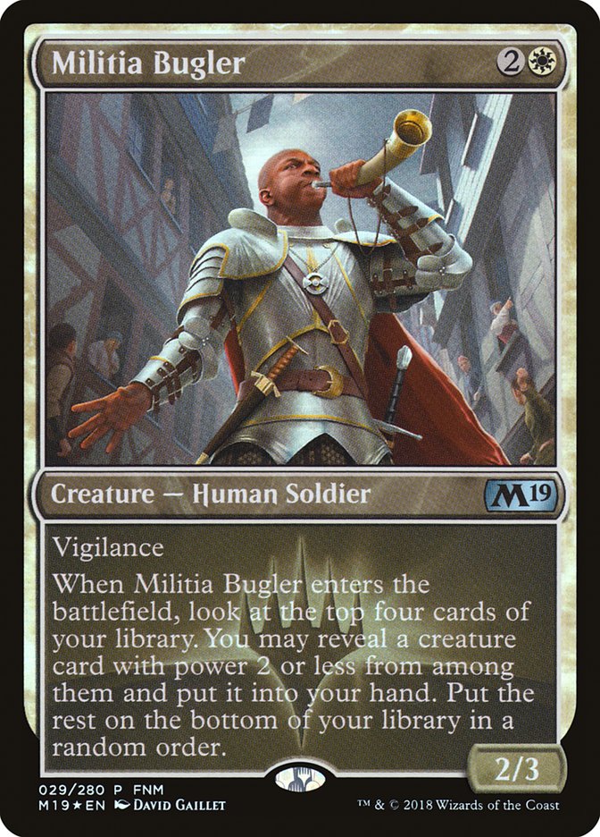 Militia Bugler (FNM) [Core Set 2019 Promos] Magic: The Gathering