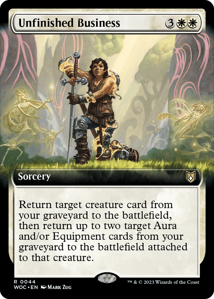 Unfinished Business (Extended Art) [Wilds of Eldraine Commander] Magic: The Gathering