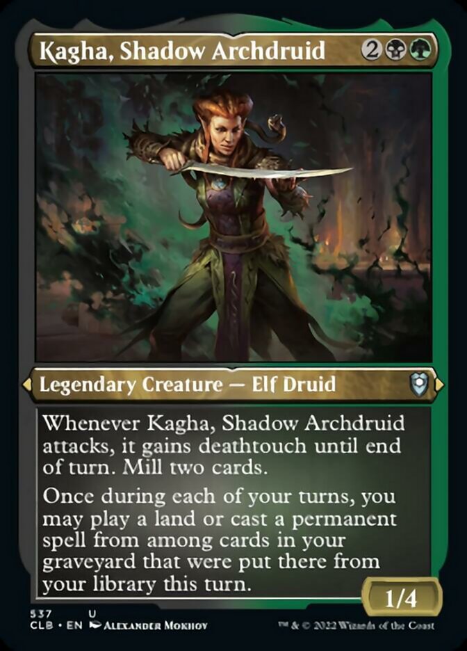 Kagha, Shadow Archdruid (Foil Etched) [Commander Legends: Battle for Baldur's Gate] Magic: The Gathering