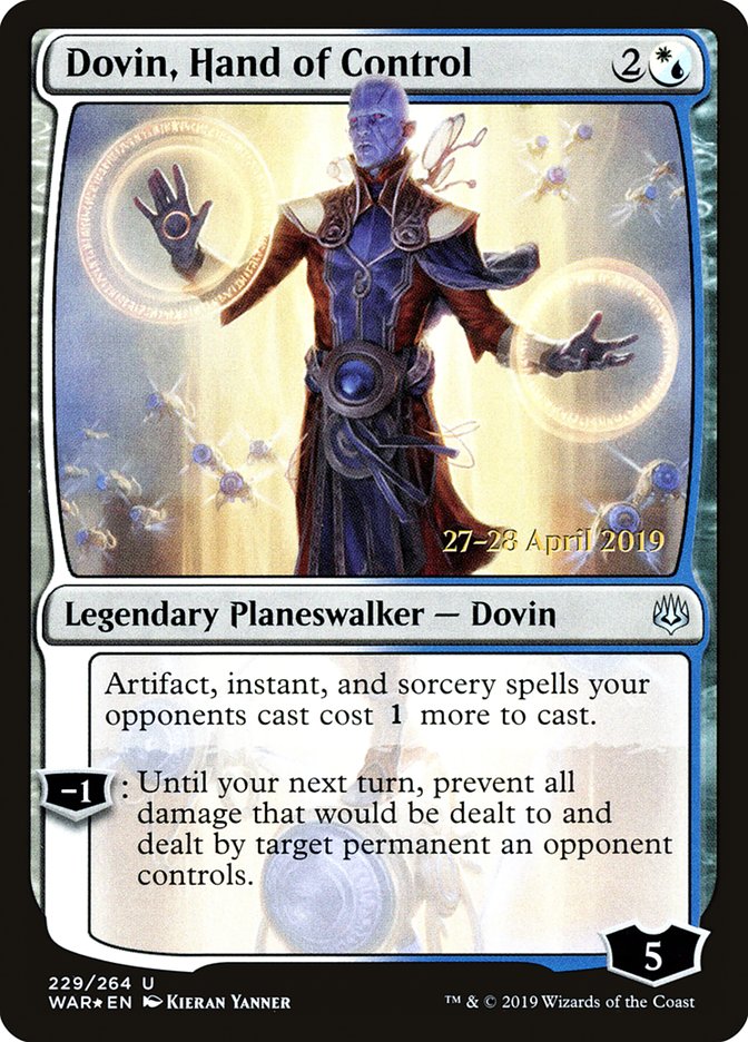 Dovin, Hand of Control [War of the Spark Prerelease Promos] Magic: The Gathering