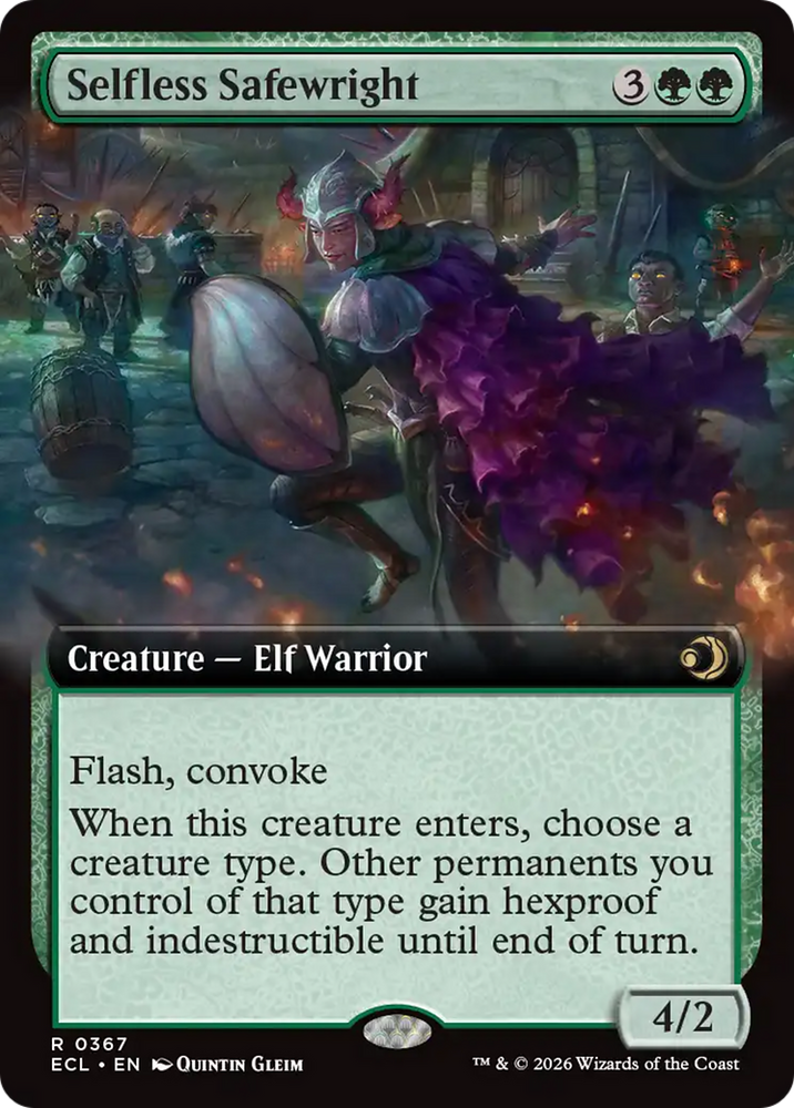 Selfless Safewright (Extended Art) [Lorwyn Eclipsed] Magic: The Gathering