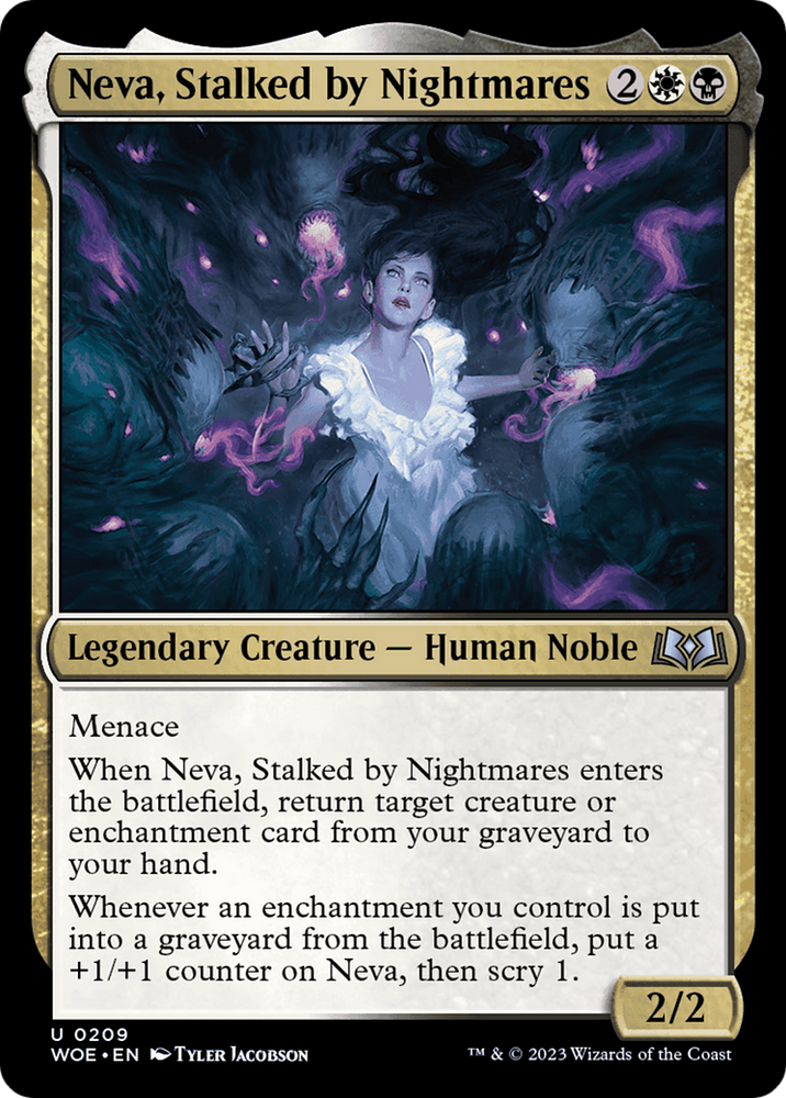 Neva, Stalked by Nightmares [Wilds of Eldraine] Magic: The Gathering