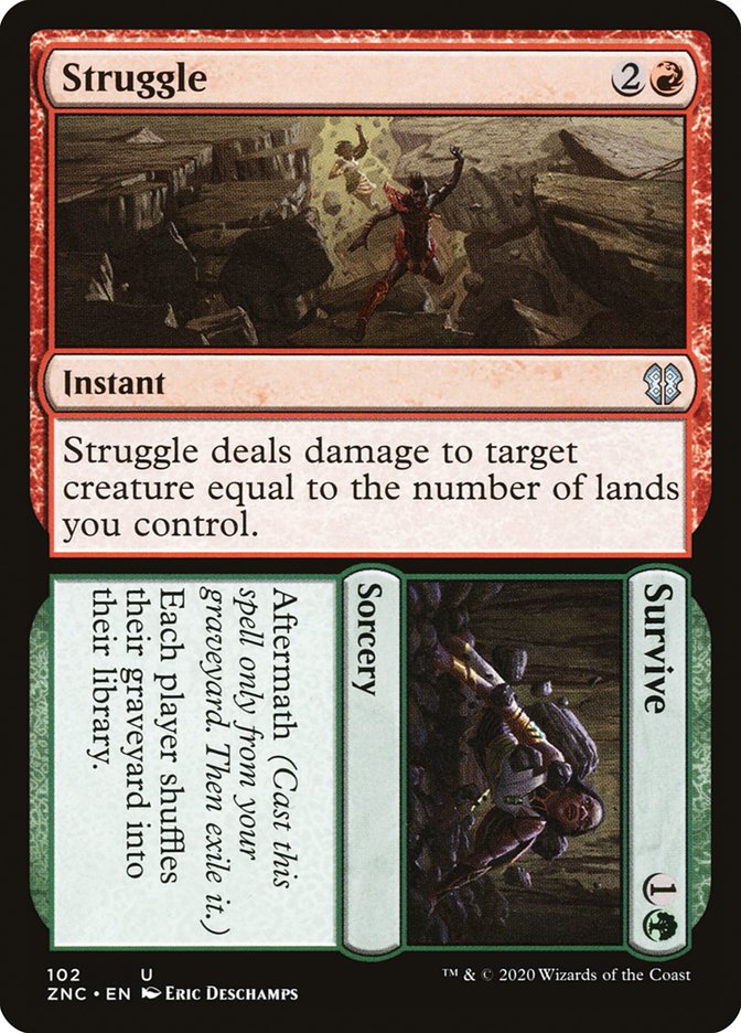 Struggle // Survive [Zendikar Rising Commander] Magic: The Gathering