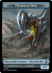 Phyrexian Myr (Ripple Foil) // Servo Double-Sided Token [Modern Horizons 3 Commander Tokens] Magic: The Gathering