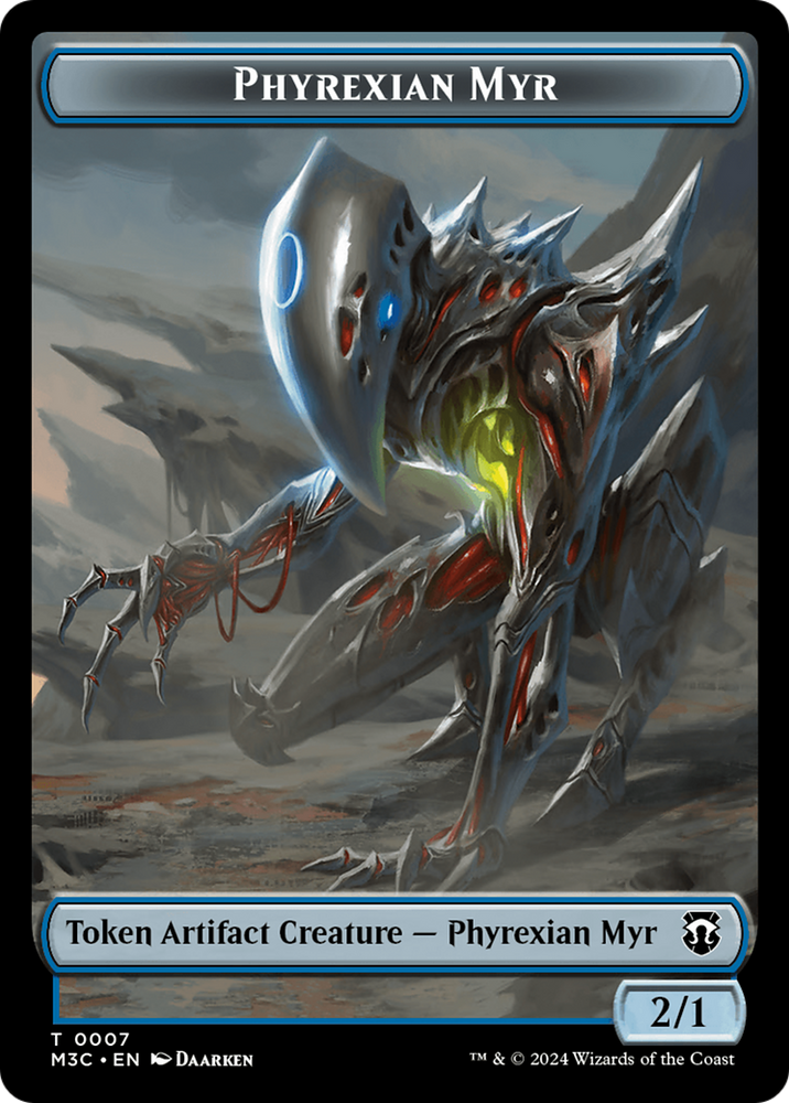 Phyrexian Myr // Servo Double-Sided Token [Modern Horizons 3 Commander Tokens] Magic: The Gathering