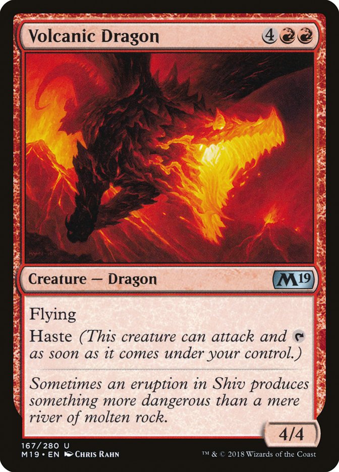 Volcanic Dragon [Core Set 2019] Magic: The Gathering