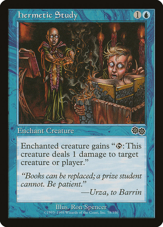 Hermetic Study [Urza's Saga] Magic: The Gathering