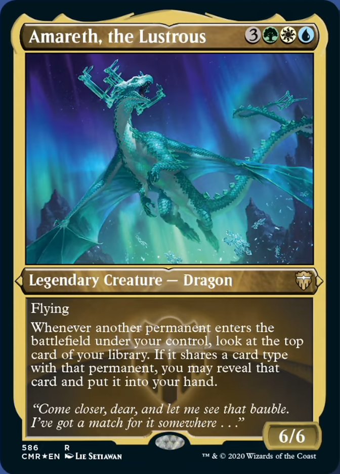 Amareth, the Lustrous (Etched) [Commander Legends] Magic: The Gathering
