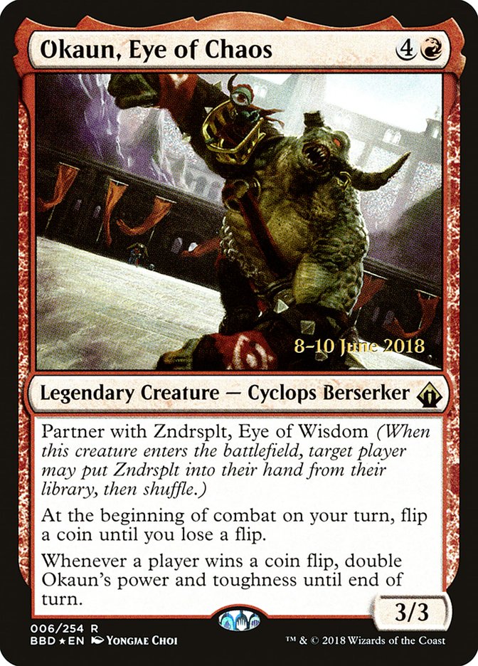 Okaun, Eye of Chaos [Battlebond Prerelease Promos] Magic: The Gathering