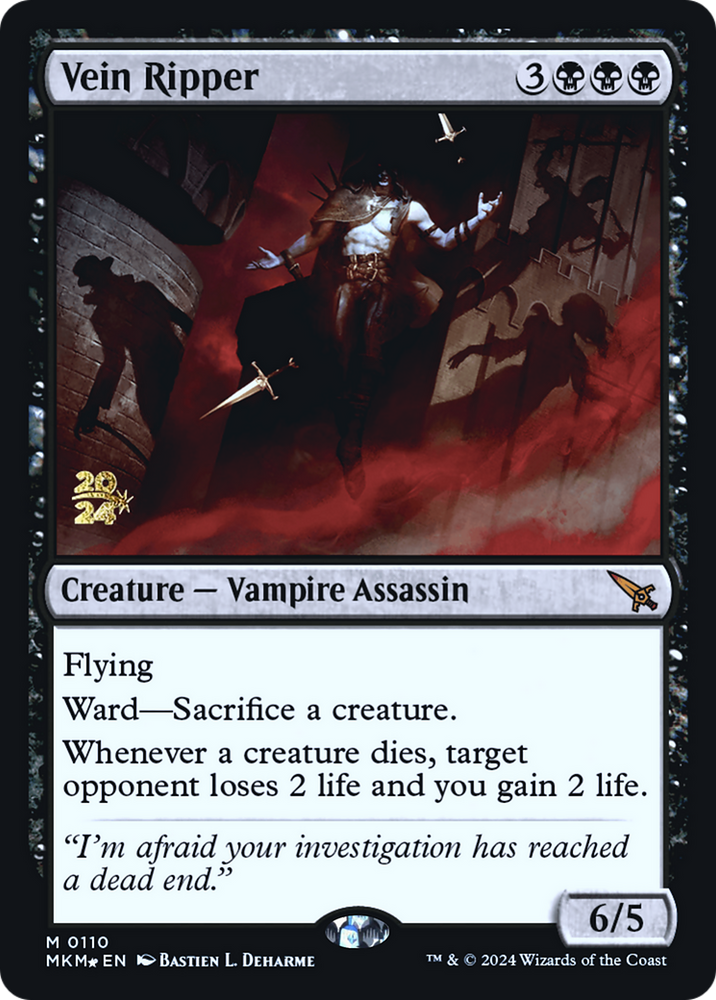 Vein Ripper [Murders at Karlov Manor Prerelease Promos] Magic: The Gathering
