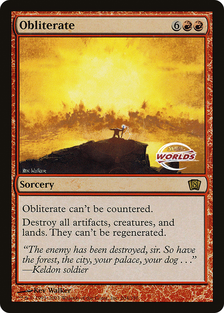 Obliterate (World Championship 2003) [Oversize Cards] Magic: The Gathering