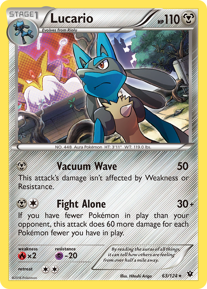 Lucario (63/124) (Cosmos Holo) [XY: Fates Collide] Pokémon