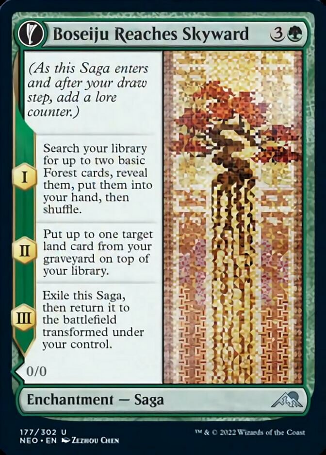 Boseiju Reaches Skyward // Branch of Boseiju [Kamigawa: Neon Dynasty] Magic: The Gathering