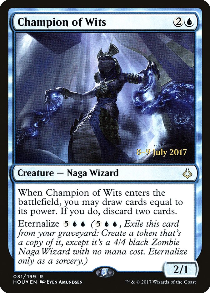 Champion of Wits [Hour of Devastation Prerelease Promos] Magic: The Gathering
