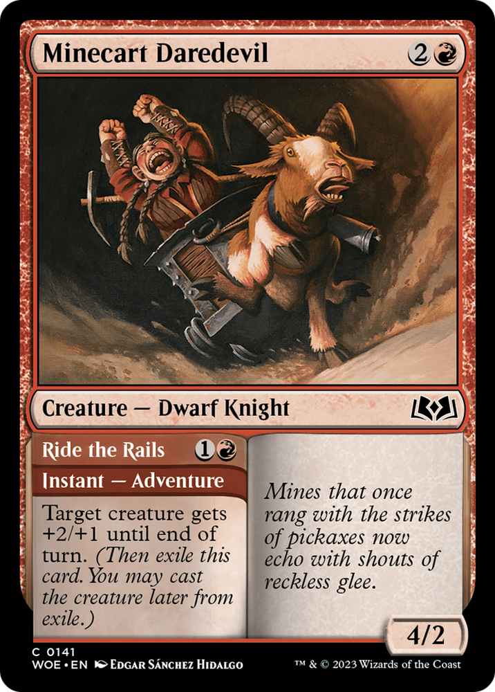 Minecart Daredevil // Ride the Rails [Wilds of Eldraine] Magic: The Gathering