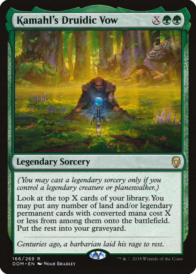 Kamahl's Druidic Vow [Dominaria] Magic: The Gathering