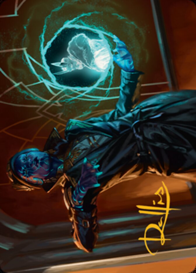 Kamiz, Obscura Oculus Art Card (Gold-Stamped Signature) [Streets of New Capenna Art Series] Magic: The Gathering