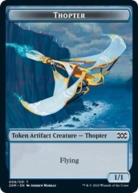 Thopter (008) // Wurm (030) Double-Sided Token [Double Masters Tokens] Magic: The Gathering