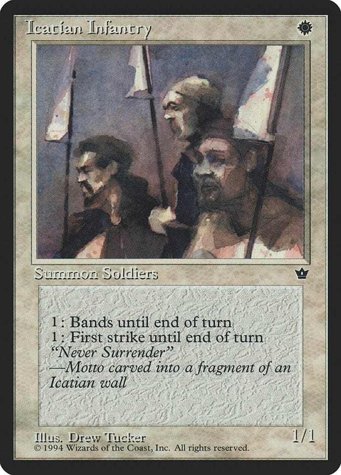 Icatian Infantry (Drew Tucker) [Fallen Empires] Magic: The Gathering