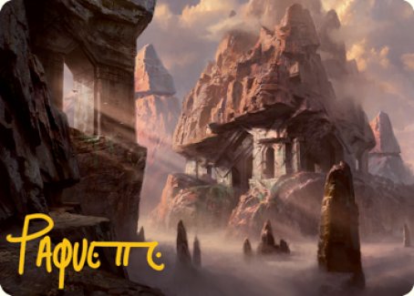 Mountain (277) Art Card (Gold-Stamped Signature) [Dungeons & Dragons: Adventures in the Forgotten Realms Art Series] Magic: The Gathering