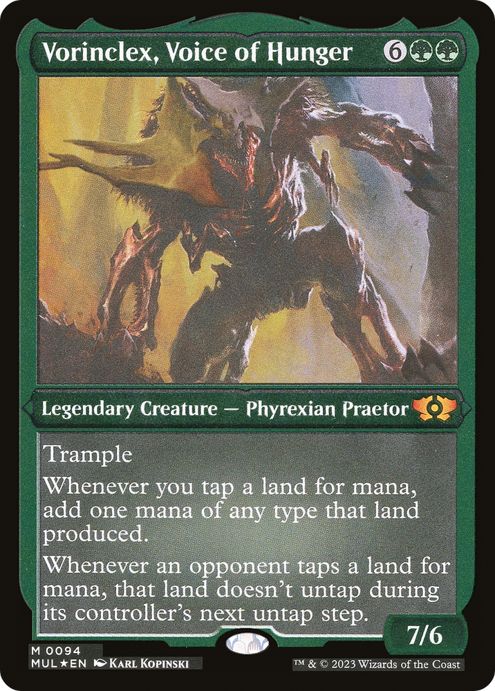 Vorinclex, Voice of Hunger (Foil Etched) [Multiverse Legends] Magic: The Gathering