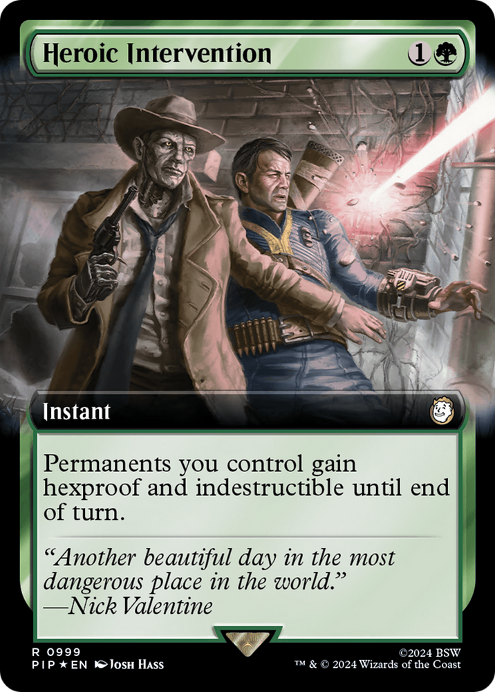 Heroic Intervention (Extended Art) (Surge Foil) [Fallout] Magic: The Gathering