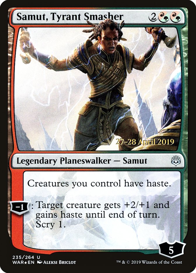 Samut, Tyrant Smasher [War of the Spark Prerelease Promos] Magic: The Gathering