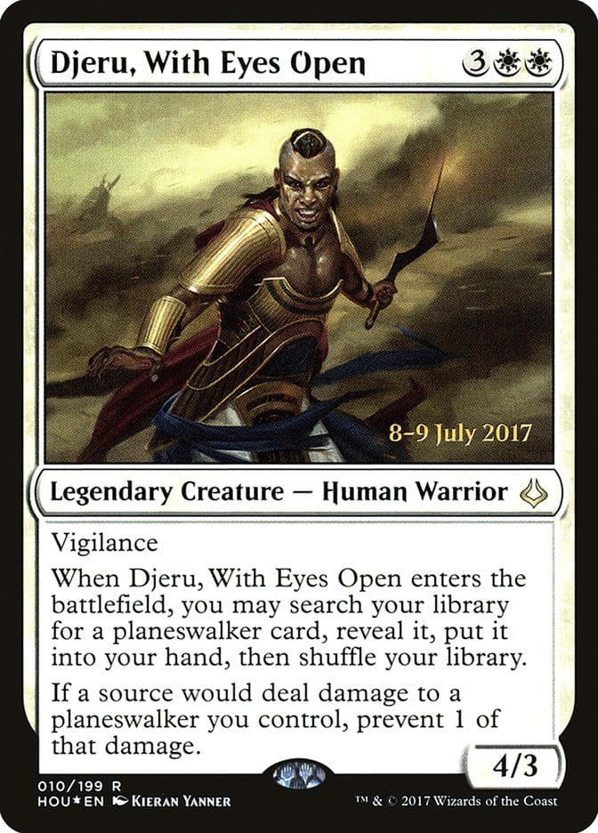 Djeru, With Eyes Open [Hour of Devastation Prerelease Promos] Magic: The Gathering