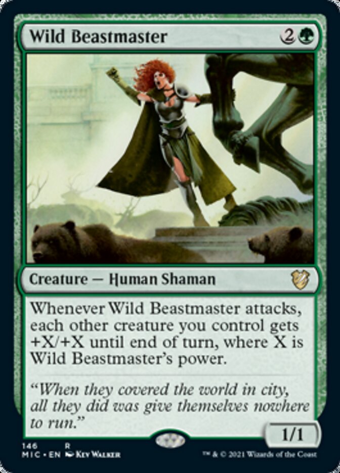 Wild Beastmaster [Innistrad: Midnight Hunt Commander] Magic: The Gathering