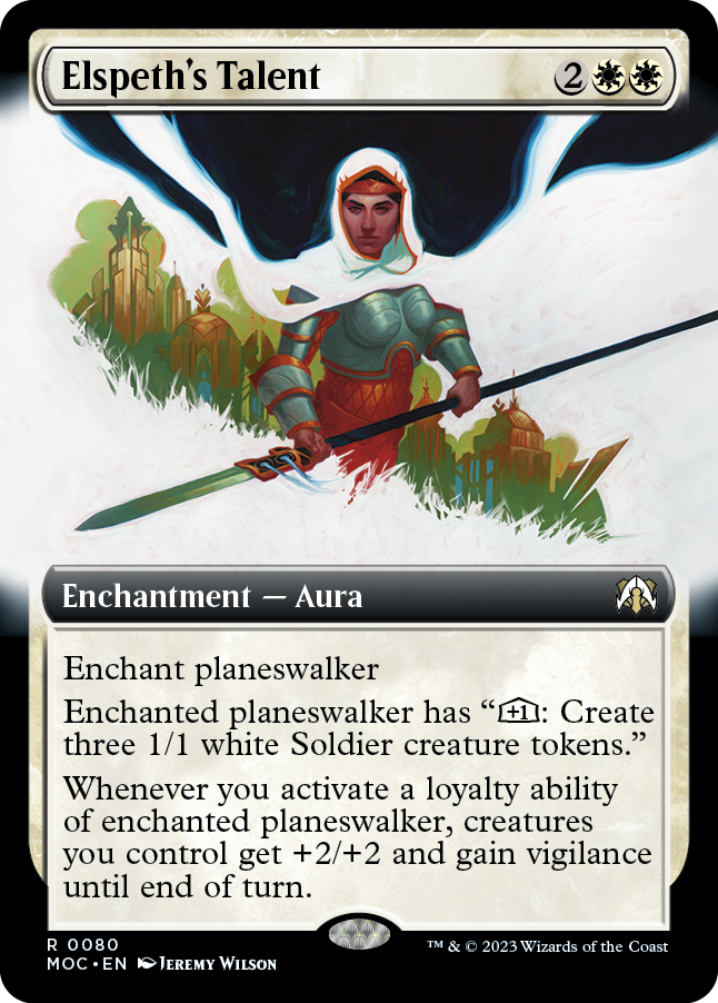 Elspeth's Talent (Extended Art) [March of the Machine Commander] Magic: The Gathering