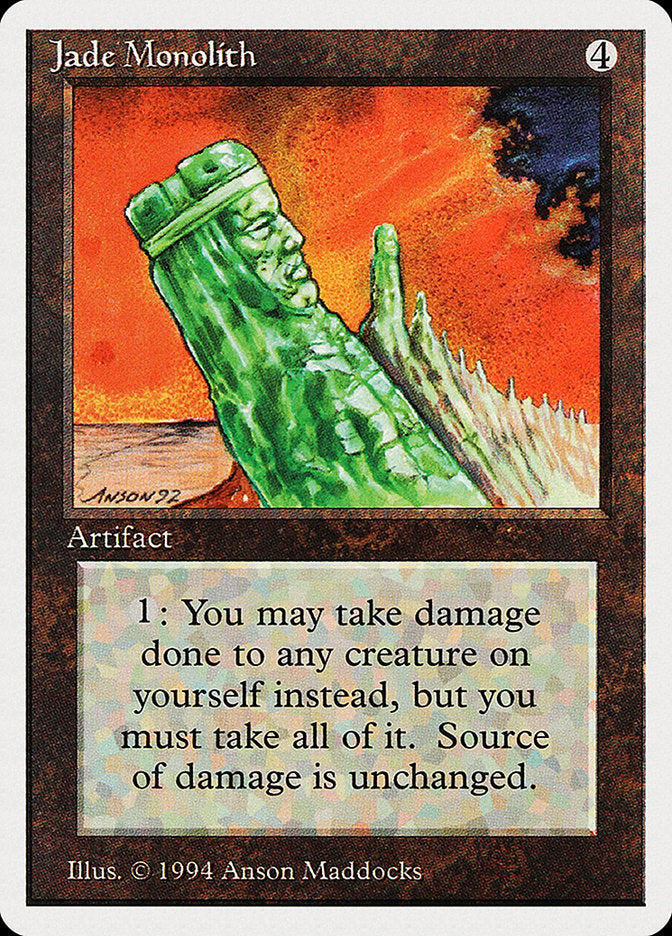 Jade Monolith [Summer Magic / Edgar] Magic: The Gathering