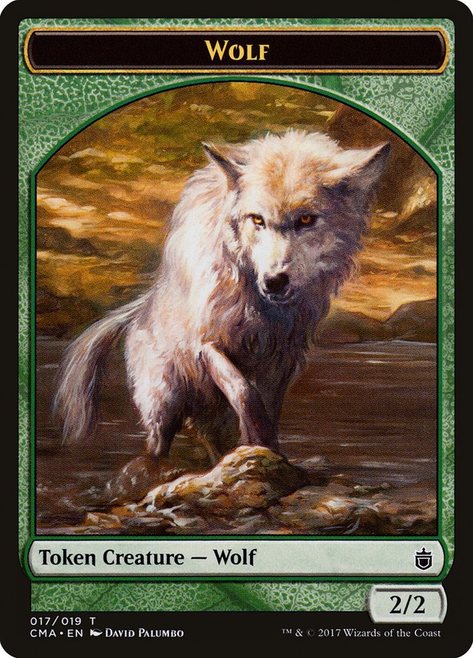 Wolf Token (017/019) [Commander Anthology Tokens] Magic: The Gathering