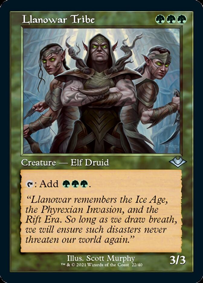 Llanowar Tribe (Retro) [Modern Horizons] Magic: The Gathering