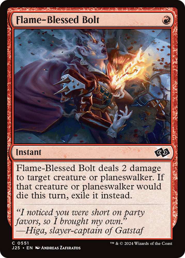 Flame-Blessed Bolt [Foundations Jumpstart] Magic: The Gathering