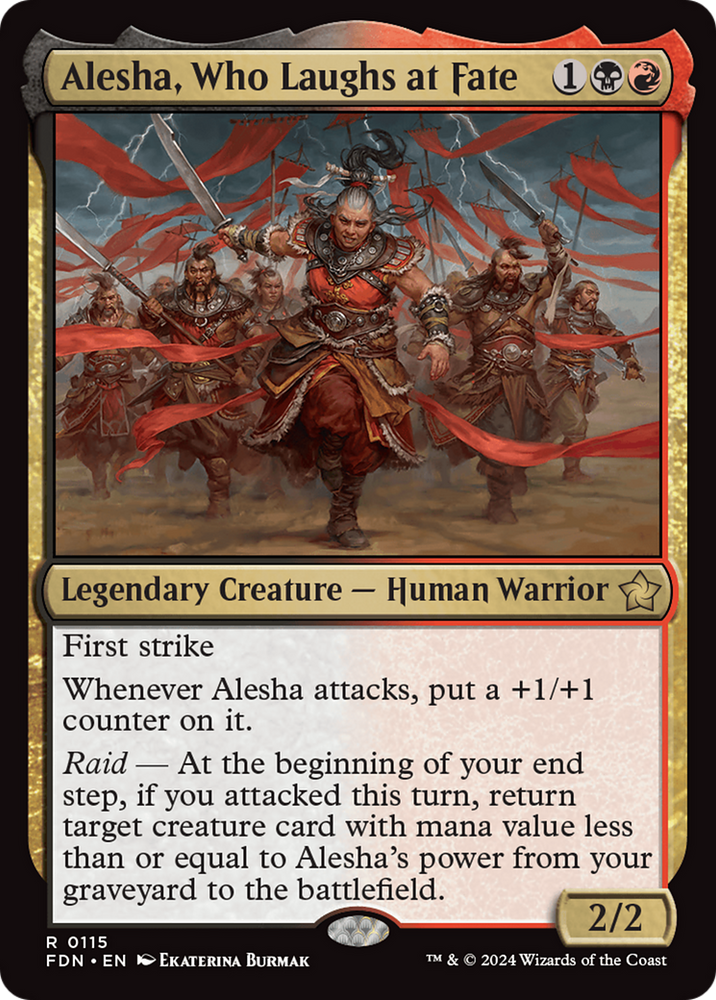 Alesha, Who Laughs at Fate [Foundations] Magic: The Gathering