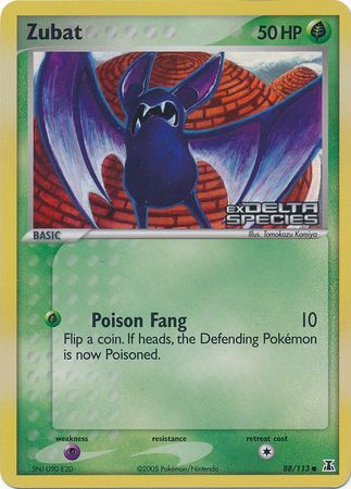 Zubat (88/113) (Stamped) [EX: Delta Species] Pokémon