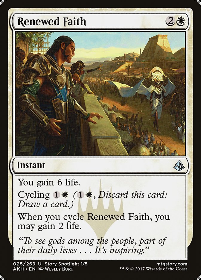 Renewed Faith [Amonkhet] Magic: The Gathering