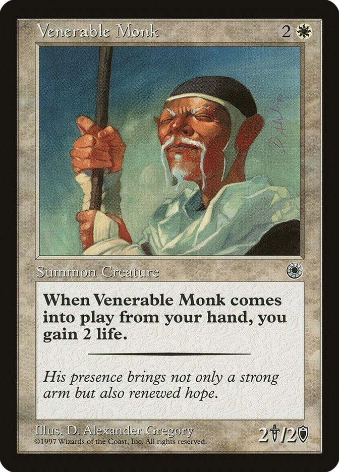 Venerable Monk [Portal] Magic: The Gathering