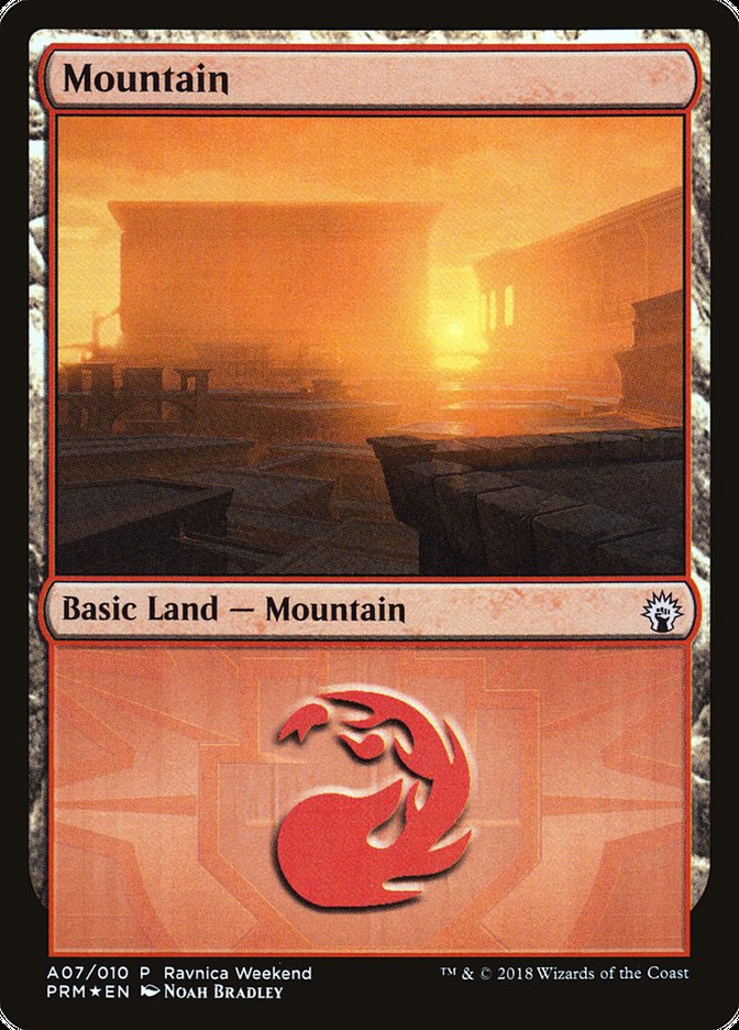 Mountain (A07) [Ravnica Allegiance Ravnica Weekend] Magic: The Gathering